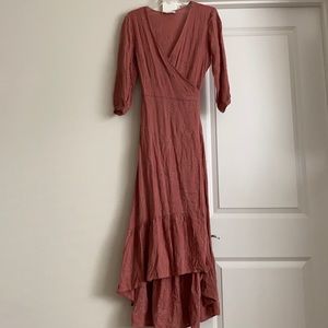 Eyelet Wrap Dress